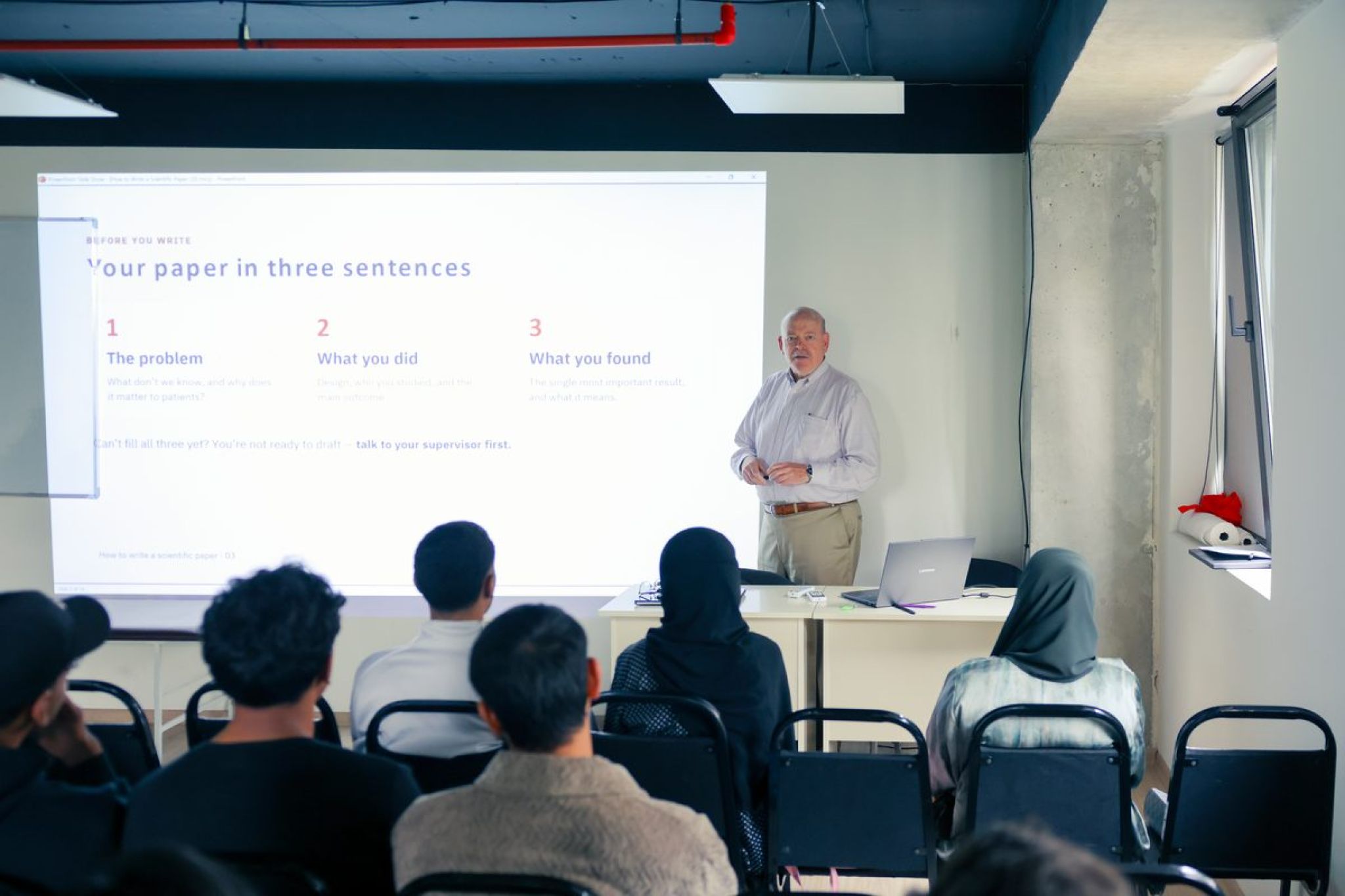 How to Write a Scientific Paper – Gordon Churchward Meets with KWIU Students