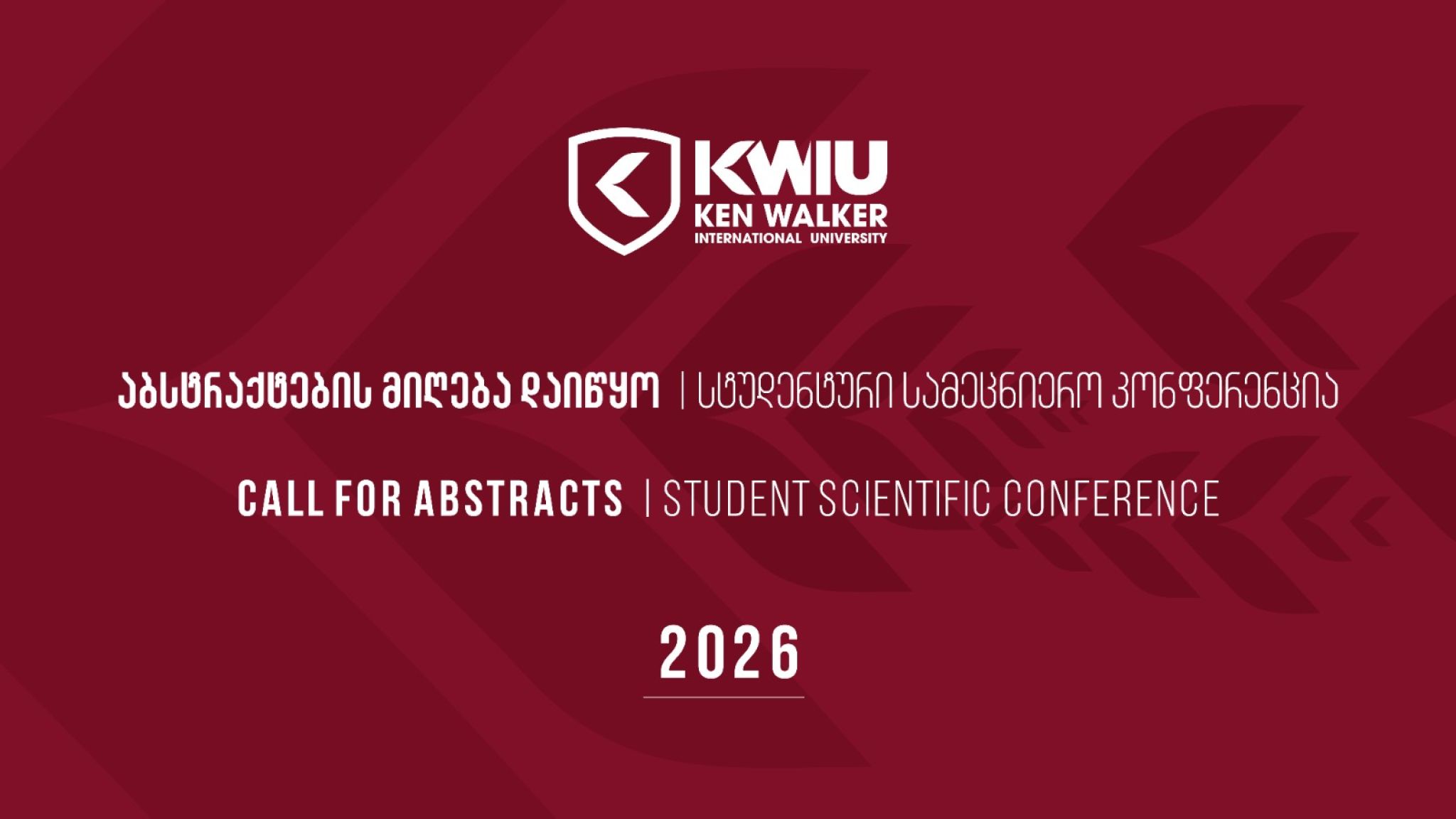 Call for Abstracts Student Scientific Conference – 2026