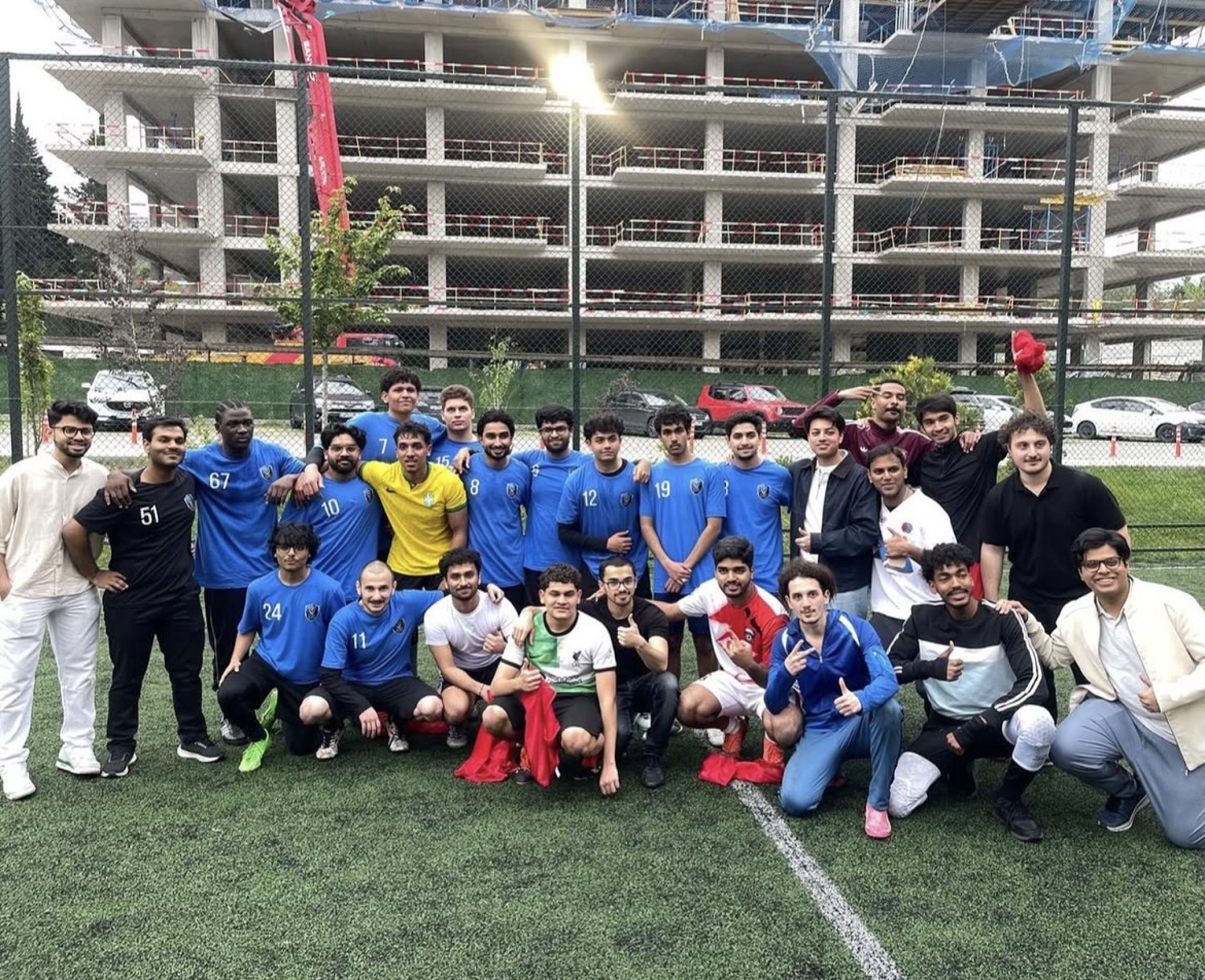 Friendly Football Match Between Student Teams